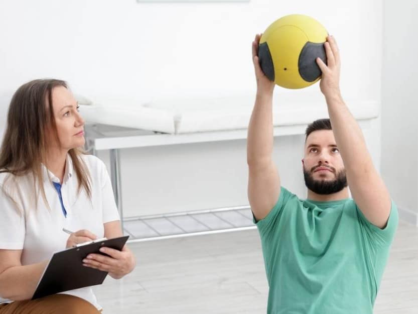 Physiotherapy session for a gym injury in Glasgow