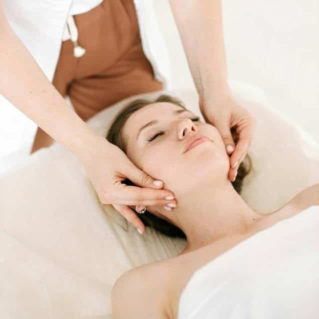 Facial and jaw massage as part of TMJ pain treatment
